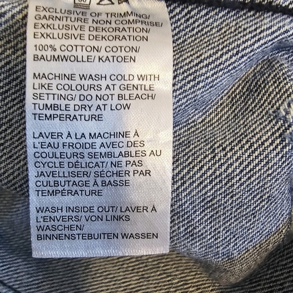 Design Lab Lord Taylor Fur‎ Trim Bomber Jean Jacket Womens Size XS / TP - Picture 12 of 13